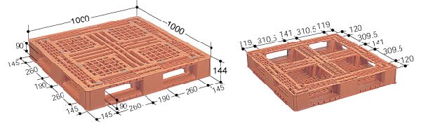 bancale perimetrale quadrato 100x100 sovrapponibile robusto