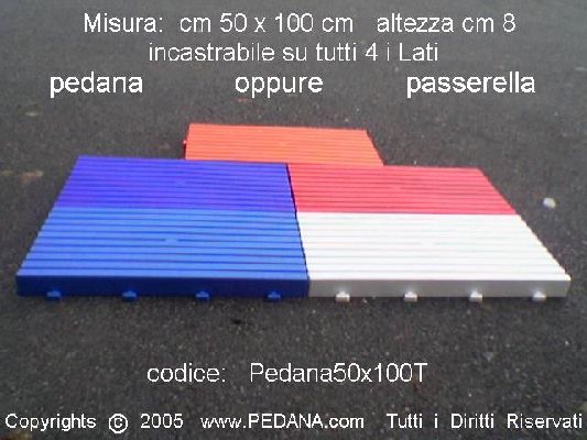 pedana incastrabile cm50x100 h8 calpestabile a piedi nudi